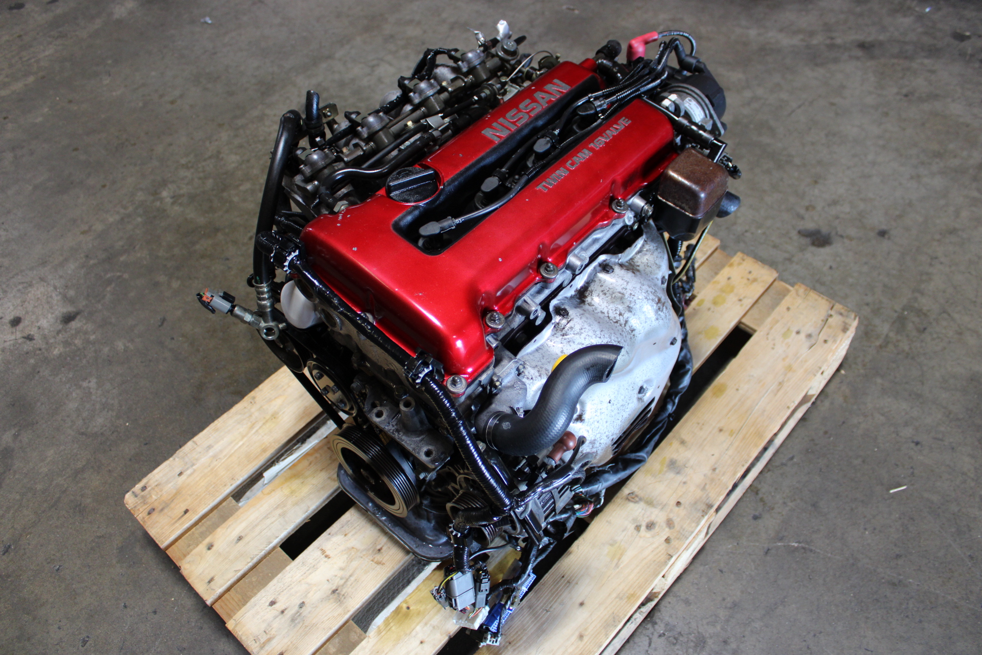 JDM Nissan SR20de Red-Top N/A Complete Motor, Wire Harness ECU FWD